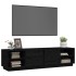 Mueble de TV madera maciza de pino negro 156x40x40