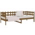 Sofá cama madera maciza de pino marrón miel 90x200