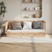 Sofá cama de madera maciza de pino 100x200 cm