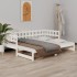 Sofá cama extraíble madera maciza de pino blanco 2x(80x200)