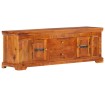 Mueble de TV de madera maciza de acacia 119x30x40 cm