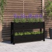 Jardinera de madera maciza de pino negro 112x25x66 cm