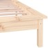 Estructura de cama con LED madera maciza 120x190