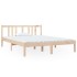 Estructura de cama de madera maciza 140x190