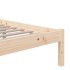 Estructura de cama de madera maciza 140x190