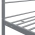 Estructura de cama con dosel metal gris 120x200