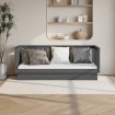 Sofá cama madera maciza de pino gris 75x190 cm