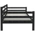 Sofá cama de madera maciza de pino negro 90x200