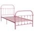 Estructura de cama metal rosa 100x200