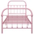 Estructura de cama metal rosa 100x200