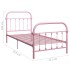 Estructura de cama metal rosa 100x200