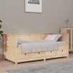 Sofá cama madera maciza de pino 90x190 cm