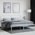 Estructura de cama con cabecero metal blanca 200x200