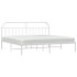 Estructura de cama con cabecero metal blanca 200x200