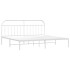 Estructura de cama con cabecero metal blanca 200x200