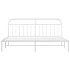 Estructura de cama con cabecero metal blanca 200x200