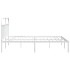 Estructura de cama con cabecero metal blanca 200x200