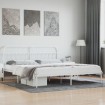 Estructura de cama con cabecero metal blanca 200x200 cm