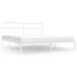 Estructura de cama con cabecero metal blanca 200x200