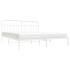 Estructura de cama con cabecero metal blanca 200x200