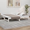 Sofá cama extraíble madera maciza de pino blanco 2x(90x190) cm