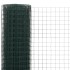 Alambrada de gallinero acero revestimiento PVC verde 25x1,5