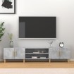 Mueble de TV madera contrachapada gris hormigón 180x31,5x40 cm