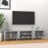 Mueble de TV madera contrachapada gris hormigón 180x31,5x40