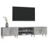 Mueble de TV madera contrachapada gris hormigón 180x31,5x40