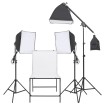 Kit de iluminación de estudio fotográfico con mesa para bodegón