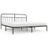 Estructura de cama con cabecero metal negro 200x200