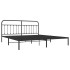 Estructura de cama con cabecero metal negro 200x200