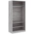 Armario de madera contrachapada gris Sonoma 100x50x200