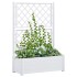 Jardinera con enrejado PP blanca 100x43x142