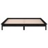 Estructura de cama con LED madera maciza negro 140x190