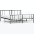 Estructura de cama cabecero y estribo metal negro 200x200