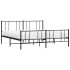 Estructura de cama cabecero y estribo metal negro 200x200