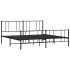 Estructura de cama cabecero y estribo metal negro 200x200