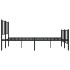 Estructura de cama cabecero y estribo metal negro 200x200