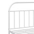 Estructura cama metal con cabecero y estribo blanco 200x200