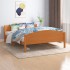 Estructura de cama madera maciza pino marrón miel 160x200