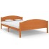 Estructura de cama madera maciza pino marrón miel 160x200