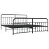 Estructura de cama cabecero y estribo metal negro 200x200