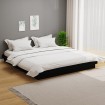 Estructura de cama de madera maciza negro 200x200 cm