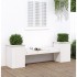 Banco con jardineras madera de pino blanco 184,5x39,5x56,5