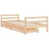 Estructura de cama infantil con cajones madera pino 90x190