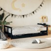 Estructura de cama niños con cajones madera pino negro 80x200cm