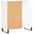 Mueble discos madera contrachapada blanco brillo 84,5x38x89