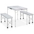 Mesa de camping plegable con 2 bancos aluminio