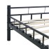 Estructura de cama de acero negro 160x200